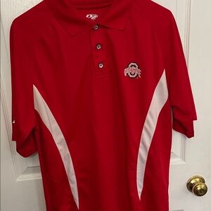 Pro Player Red and White Men's Polo Shirt